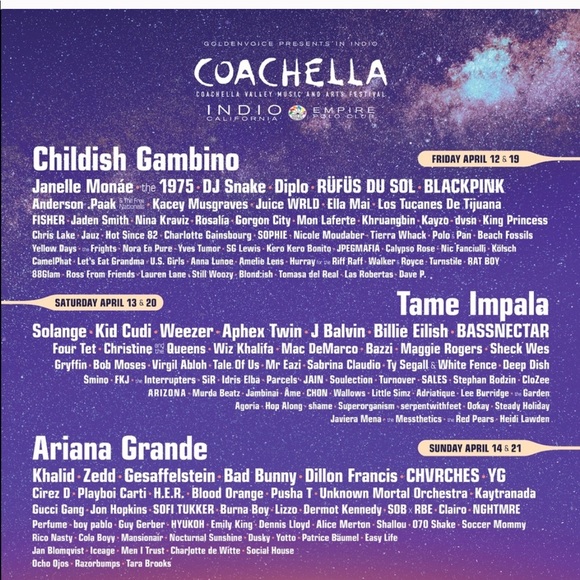 (2) Coachella Passes available. Weekend 2 - Picture 2 of 2